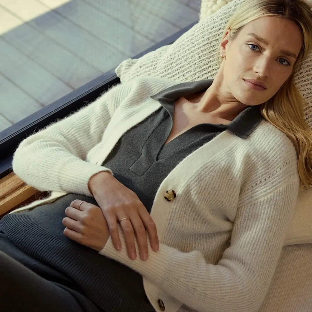 Baby Alpaca-Wool Cropped Cardigan - Picture 5 of 5